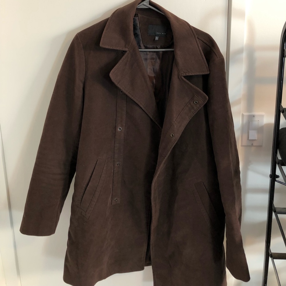 Zara Suede Men’s Trench Coat